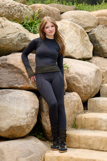 Black Paggo Athena Top styled outdoors